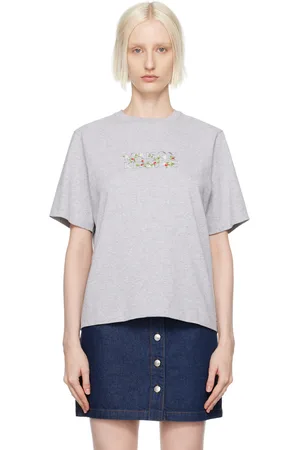 Maison Kitsuné Gray Strawberry Leaf Comfort T-shirt