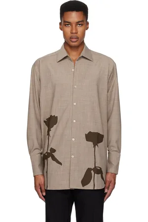 Ludovic De Saint Sernin & Brown Go To Flower Shirt