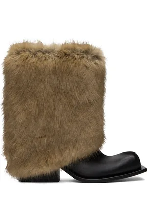FIDAN NOVRUZOVA Black & Brown Havva Chunky Trouser Boots