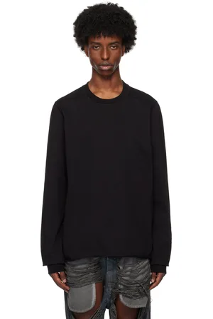 Rick Owens Black Porterville Rolled Edge Sweatshirt