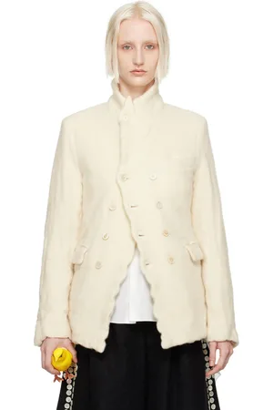 Comme des Garçons Off-White Double-Breasted Blazer