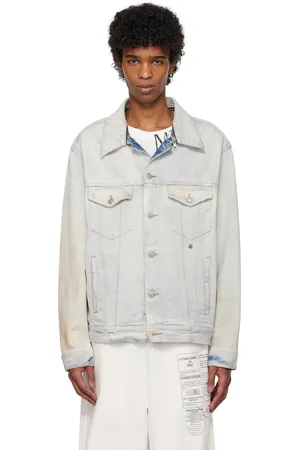 Maison Margiela Blue Distressed Denim Jacket