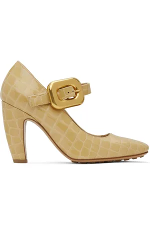 Bottega Veneta Beige Mostra Mary-Jane Pumps
