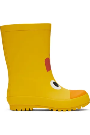 Stella McCartney Kids Yellow Chicken Graphic Rain Boots