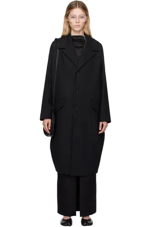 Maison Margiela Black Dropped Shoulders Coat