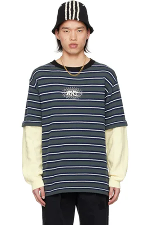 rice nine ten Gray & Navy Layered Sleeve T-Shirt