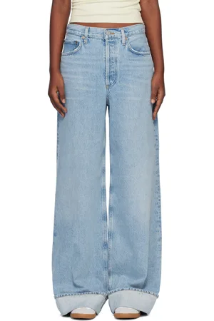 AGOLDE Blue Dame High Rise Wide Leg Jeans