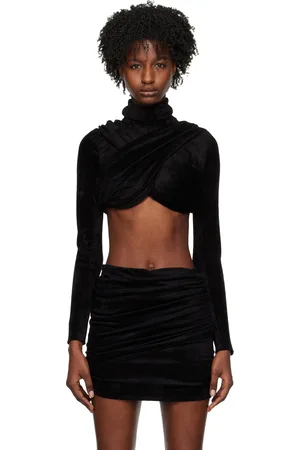 Alaïa Black Cropped Turtleneck