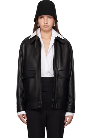 Nour Hammour Black Drey Leather Jacket