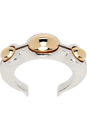 Bottega Veneta Silver & Gold Open Band Ring
