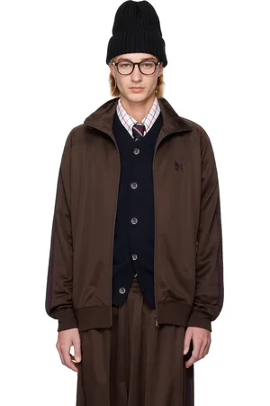 Pins & Needles Brown Poly Smooth Track Jacket