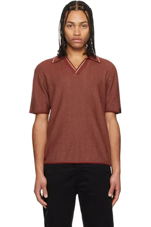 RAG&BONE Burgundy Harvey Jonny Collar Polo