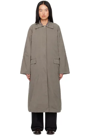 CORDERA Gray Wax Cotton Trench Coat
