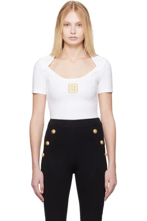 Balmain White Encolure Ronde T-shirt
