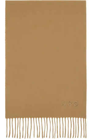 A.P.C. Tan Ambroise Embroidered Scarf
