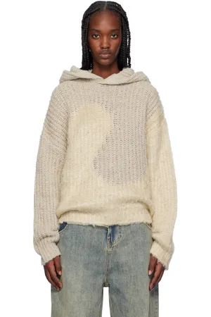 ERL Gray Swirl Knit Hoodie