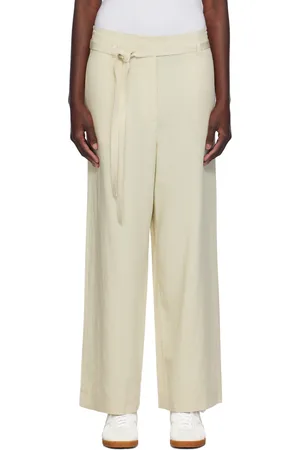 Totême Off-White Fluid Tie-Waist Trousers