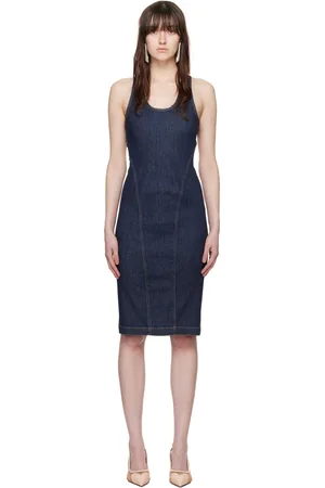 Alaïa Indigo Sculpting Denim Minidress