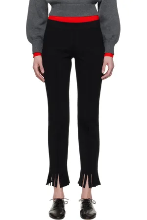 High Black Fringe Louis Trousers