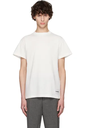 Jil Sander Three-Pack White Logo Label T-Shirts