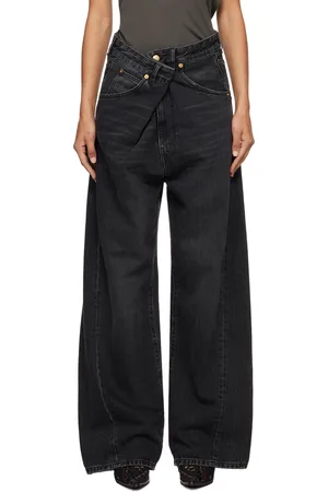 DARKPARK Black Ines Fold Over Jeans