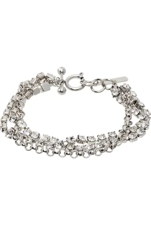 Justine Clenquet Silver Liv Crystal Bracelet