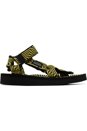 SUICOKE Black & Yellow DEPA-JC01 Sandals