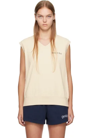 Sporty & Rich Off-White Printed Vest