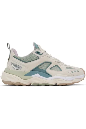 Axel Arigato Off-White & Green Satellite Runner Sneakers