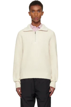 HUGO BOSS Off-White Virgin Wool Turtleneck