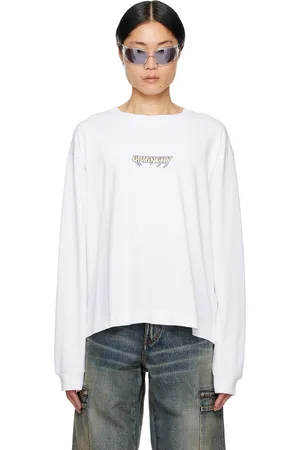 Givenchy White Bonded Long Sleeve T-Shirt