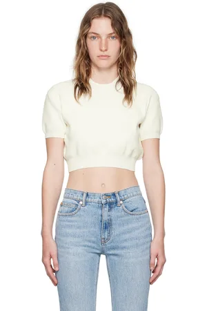Alexander Wang Off-White Embossed-Logo T-Shirt