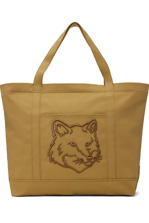 Maison Kitsuné Brown Fox Head Large Tote