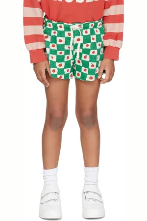 Bobo Choses Kids Green & Off-White Tomato All Over Shorts