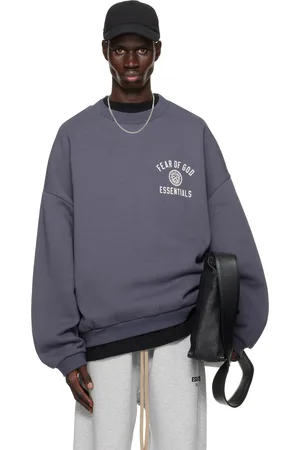 FEAR OF GOD Navy Fleece Crewneck Sweatshirt