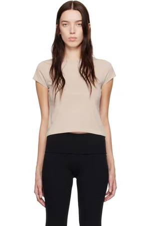 SKIMS Gray Relaxed Tees Shrunken T-shirt