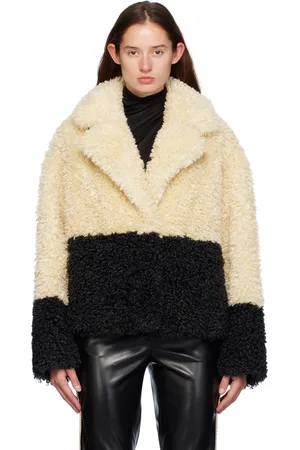 Stand Studio Black & Off-White Jubel Faux-Shearling Jacket