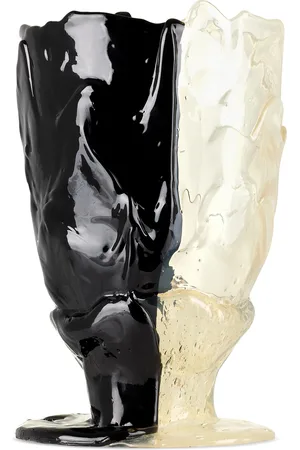 Corsi Off-White & Black Large Twins C Vase