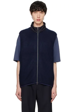 NANAMÍCA Navy Zip-Up Mohair Vest