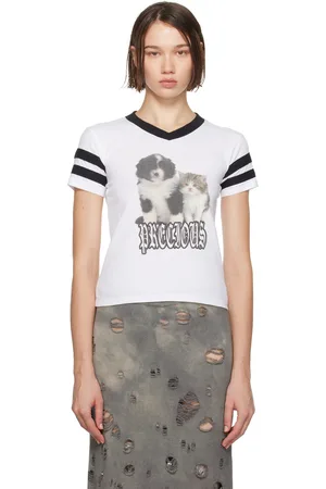 ASHLEY WILLIAMS Puppy & Kitten Varsity T-shirt