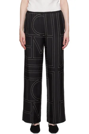 Totême Black Monogram Lounge Pants