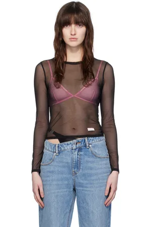 Alexander Wang Black Crewneck Long Sleeve T-Shirt