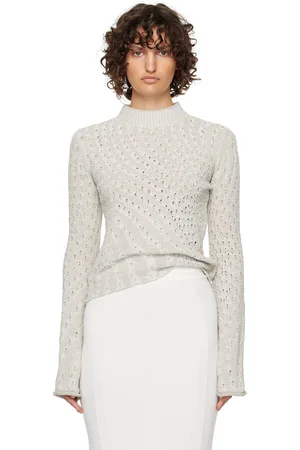 Acne Studios Gray Mock Neck Sweater