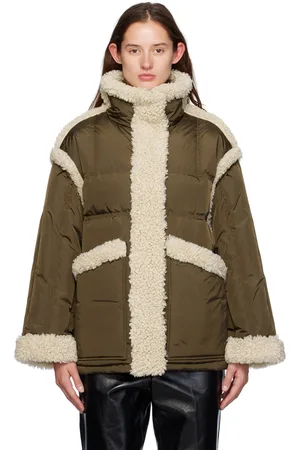 Stand Studio Khaki Dorothy Faux-Shearling Down Jacket