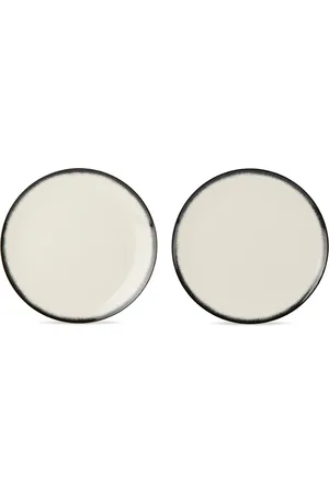 ANN DEMEULEMEESTER Off-White & Black Serax Edition Dé Dinner Plate Set
