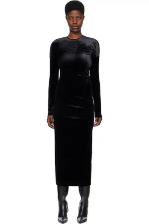 Totême Black Twisted Midi Dress