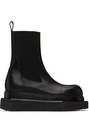 Rick Owens Black Porterville Beatle Turbo Cyclops Chelsea Boots