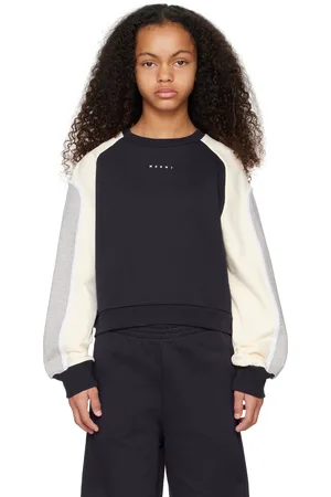 Marni Kids Navy & Off-White Colorblock Sweatshirt