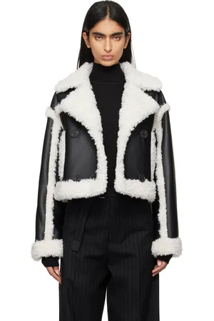Stand Studio Black & Off-White Kristy Faux-Shearling Jacket