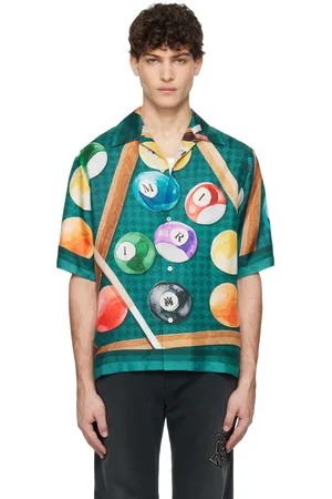 AMIRI Green Billiards Bowling Shirt